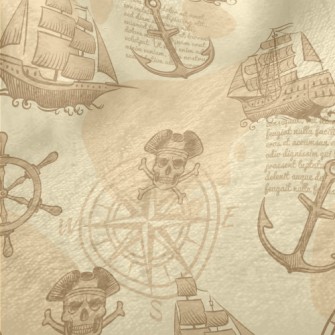 Skeleton Pirate Ship Minky