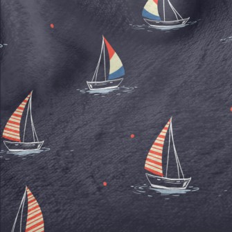 Night Sky Sailing Boat Sailing Minky