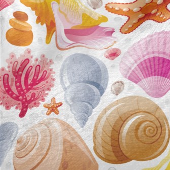 Bright Shell Coral Reef Minky