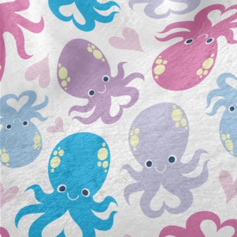 Playful Loving Octopus Minky