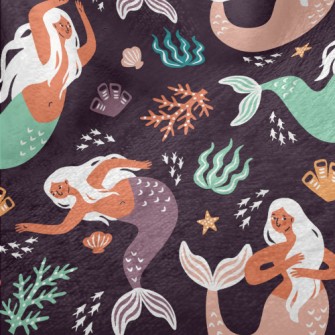 Dancing Mermaid In The Sea Minky