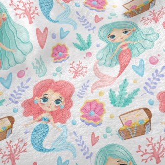 Pearl Treasure Mermaid Minky