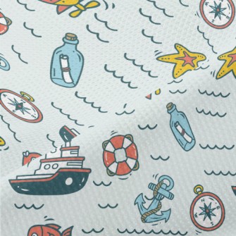 Message In A Bottle Compass Sh Piqué