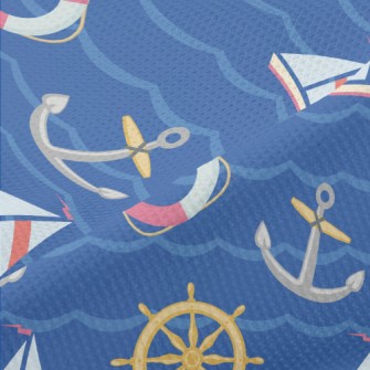 Ship Rudder Anchor Lifebuoy Piqué