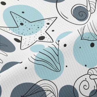 Simple Depiction Of Seashells Piqué