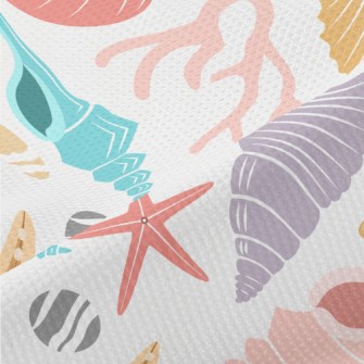 Colorful Sea Creatures Piqué