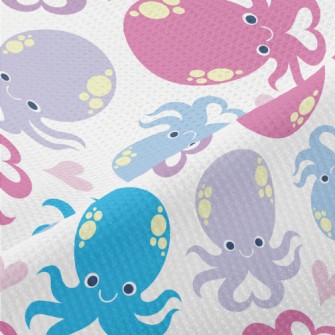 Playful Loving Octopus Piqué
