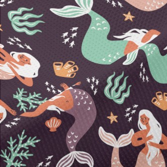 Dancing Mermaid In The Sea Piqué