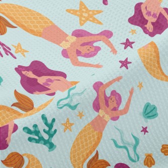 Mermaid Seaweed Starfish Piqué