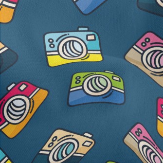 Cartoon Colorful Camera Lightweight Performance Linen