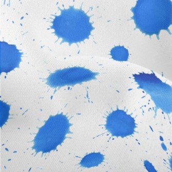 Drop-shaped Watercolor Dots Lightweight Performance Linen