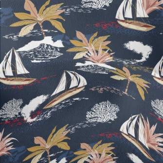 Sailing Ship Drifting Lightweight Performance Linen