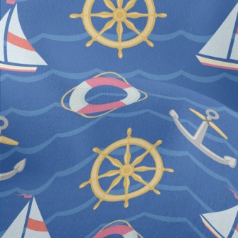 Ship Rudder Anchor Lifebuoy Lightweight Performance Linen
