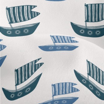 Cartoon Striped Boat Lightweight Performance Linen