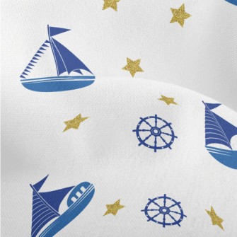 Sequin Star Sailing Ship Lightweight Performance Linen