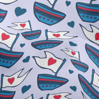 Love Flag Sailboat Lightweight Performance Linen