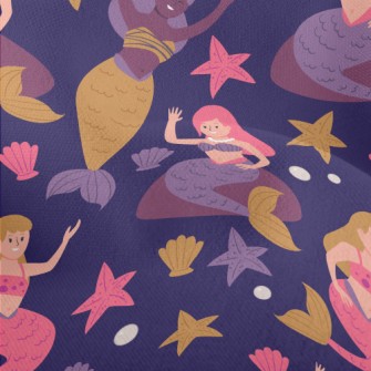 Mermaid Friends Lightweight Performance Linen