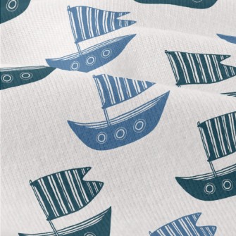 Cartoon Striped Boat Modern Jersey
