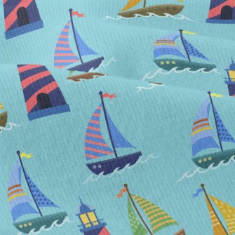 Lighthouse And Dotted Sailing  Modern Jersey