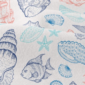 Coral Reef Shell Fish Modern Jersey