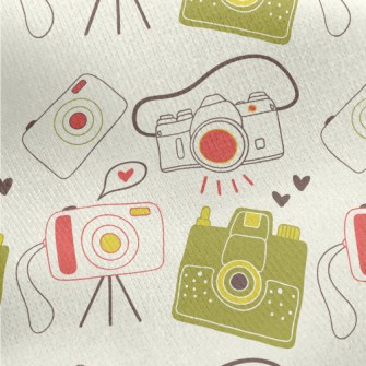 Cute Polaroid Jersey Backed Fleece