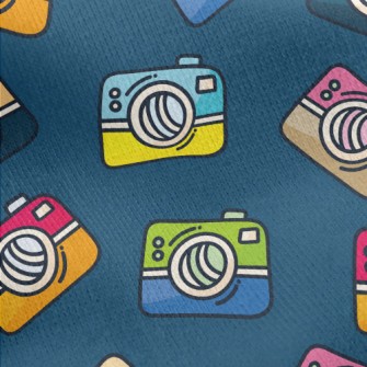Cartoon Colorful Camera Jersey Backed Fleece