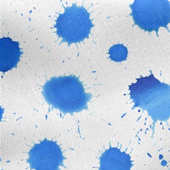 Drop-shaped Watercolor Dots Jersey Backed Fleece
