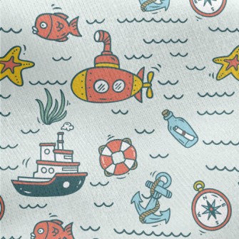 Message In A Bottle Compass Sh Jersey Backed Fleece