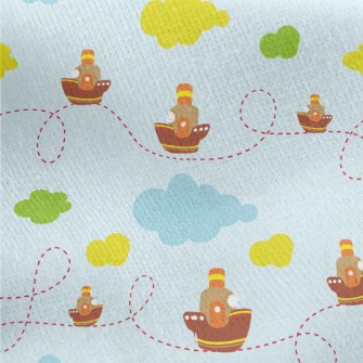 Dotted Line Sailing Cruise Shi Jersey Backed Fleece