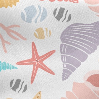 Colorful Sea Creatures Jersey Backed Fleece