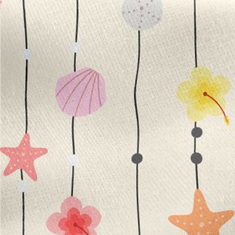 Creative Shell Door Curtain Jersey Backed Fleece
