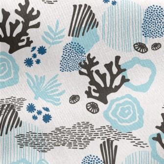 Coral In The Mysterious Sea Jersey Backed Fleece