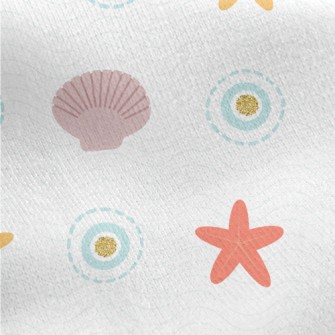 Colorful Wavy Starfish Jersey Backed Fleece