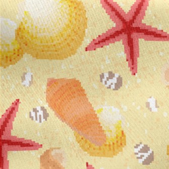 Shell Star Sand Jersey Backed Fleece