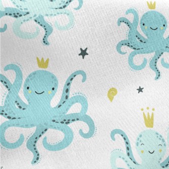 Smiley Octopus King Jersey Backed Fleece