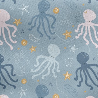 Octopus Family Jersey Backed Fleece