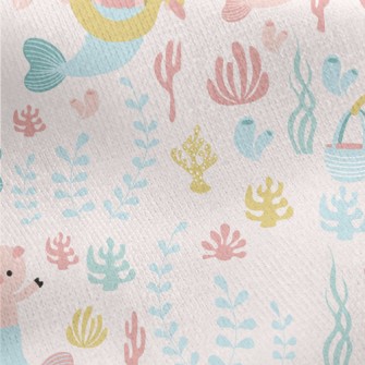 Animal Turns Into Mermaid Jersey Backed Fleece