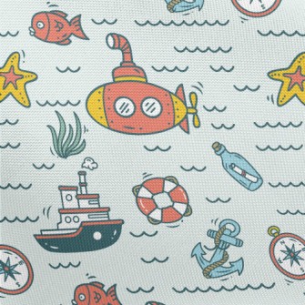 Message In A Bottle Compass Sh Pongee