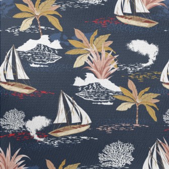 Sailing Ship Drifting Pongee