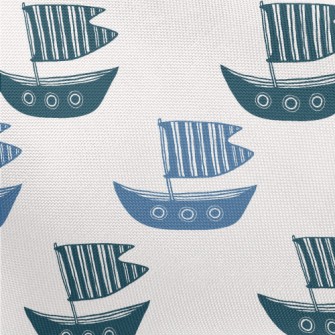 Cartoon Striped Boat Pongee