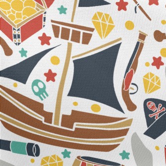 Pirate Ship Treasure Pongee