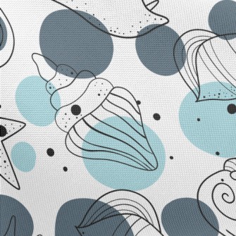 Simple Depiction Of Seashells Pongee