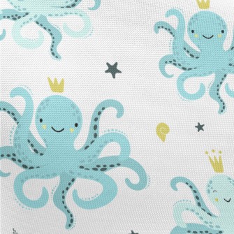 Smiley Octopus King Pongee