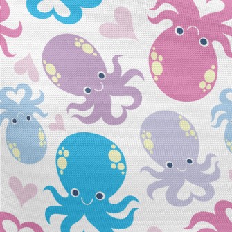 Playful Loving Octopus Pongee