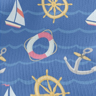 Ship Rudder Anchor Lifebuoy Stretch Jersey