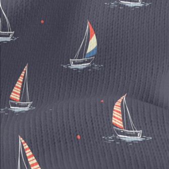 Night Sky Sailing Boat Sailing Stretch Jersey