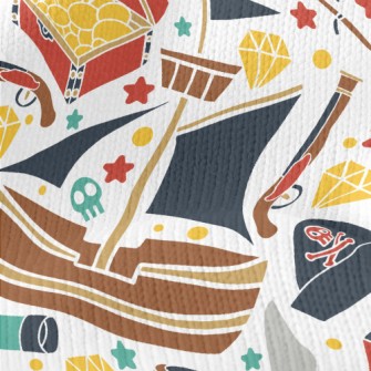 Pirate Ship Treasure Stretch Jersey