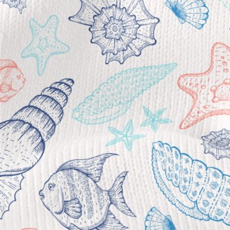 Coral Reef Shell Fish Stretch Jersey