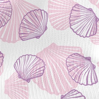 Pink Scallops Stretch Jersey