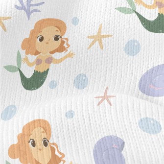 Curly Hair Mermaid Stretch Jersey